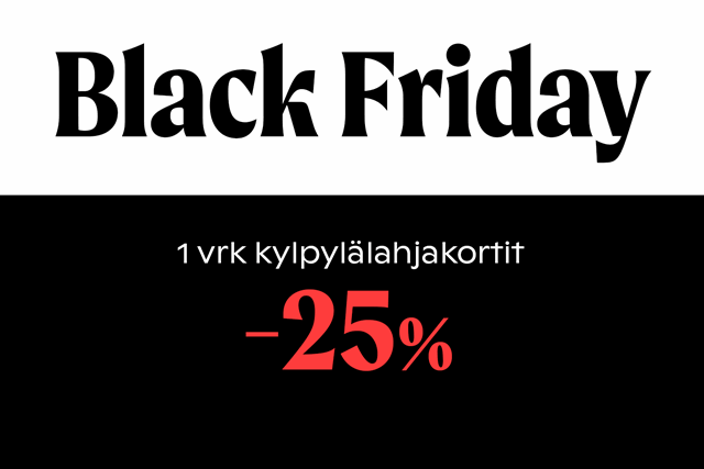 1 vrk kylpyläloma kahdelle 111 € (norm. 148 €)